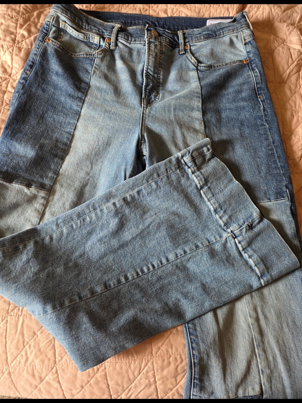 GAP Blue Denim '70s Flare High Rise Jeans